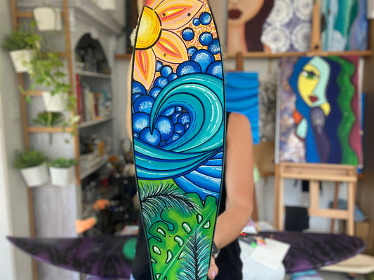 "Tropical" Skate Deck Design