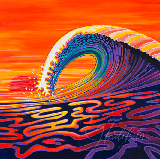 Limited Edition Rainbow Wave Print